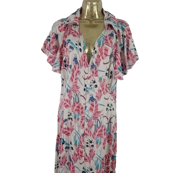 Poetic Justice Peacock Print Maxi Dress‎ Large - Picture 5 of 10